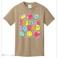 Funny Teacher Test Day Motivational Teacher Testing Squad Kids T-Shirt thumb 0
