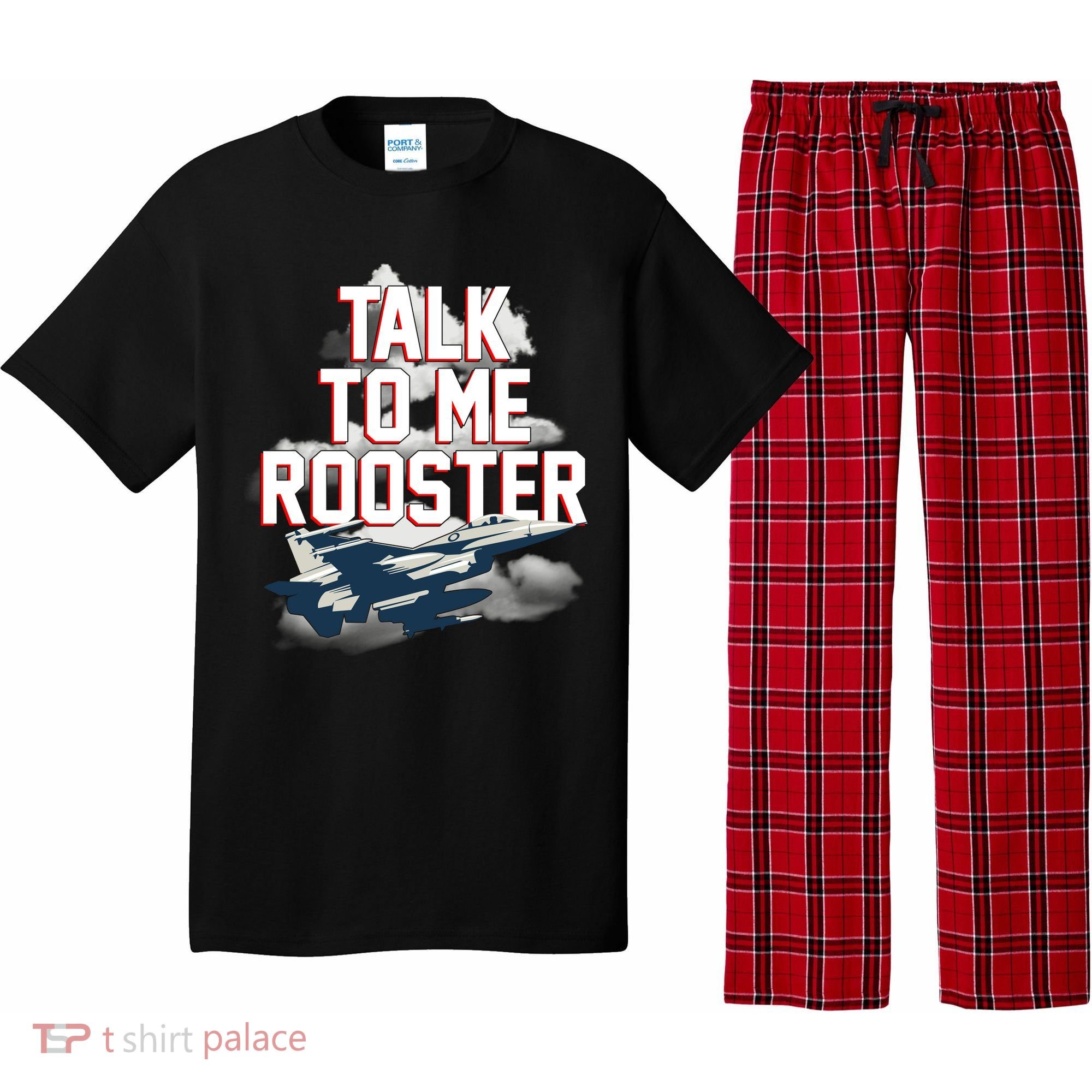 Funny Talk To Me Rooster Pajama Set