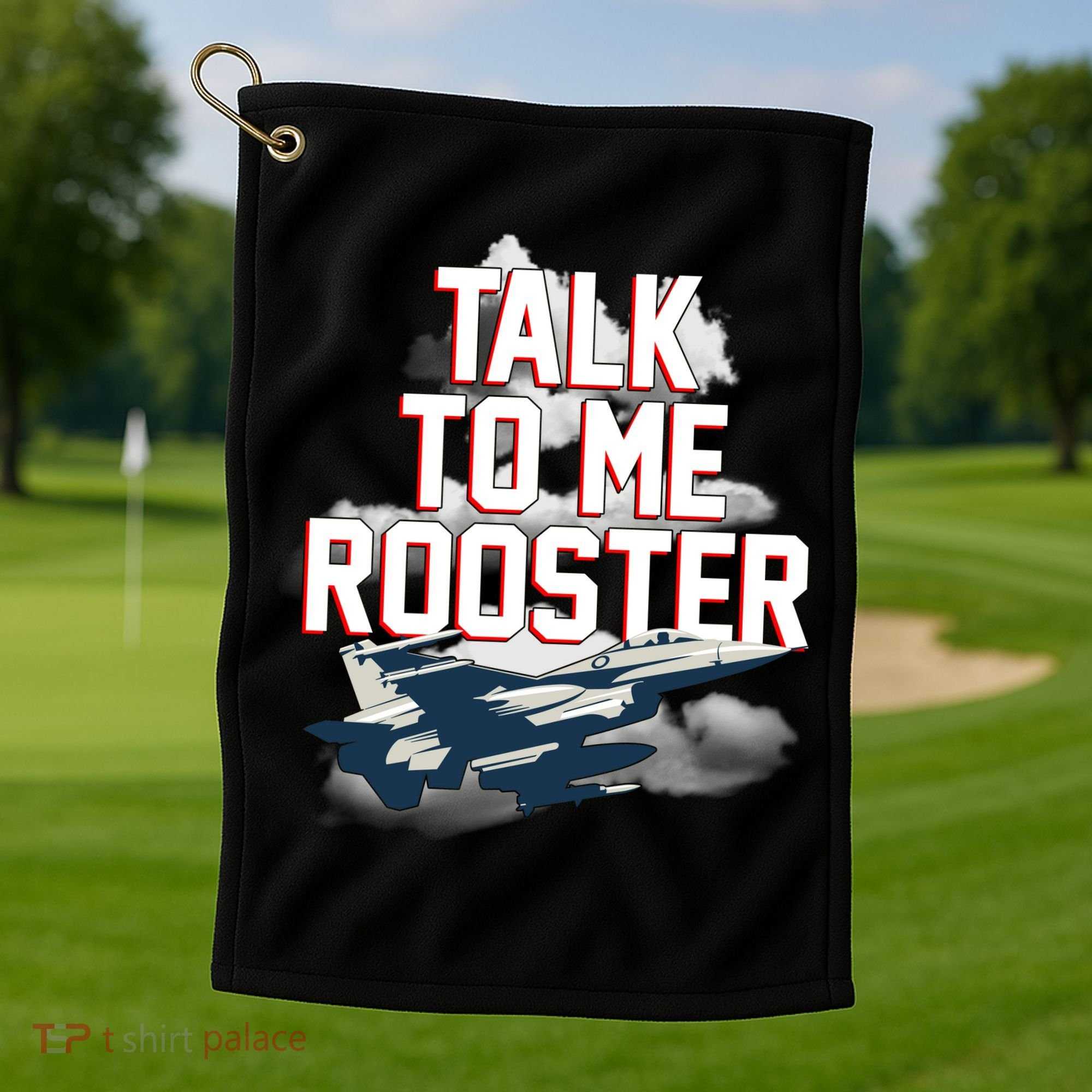 Funny Talk To Me Rooster Golf Towel