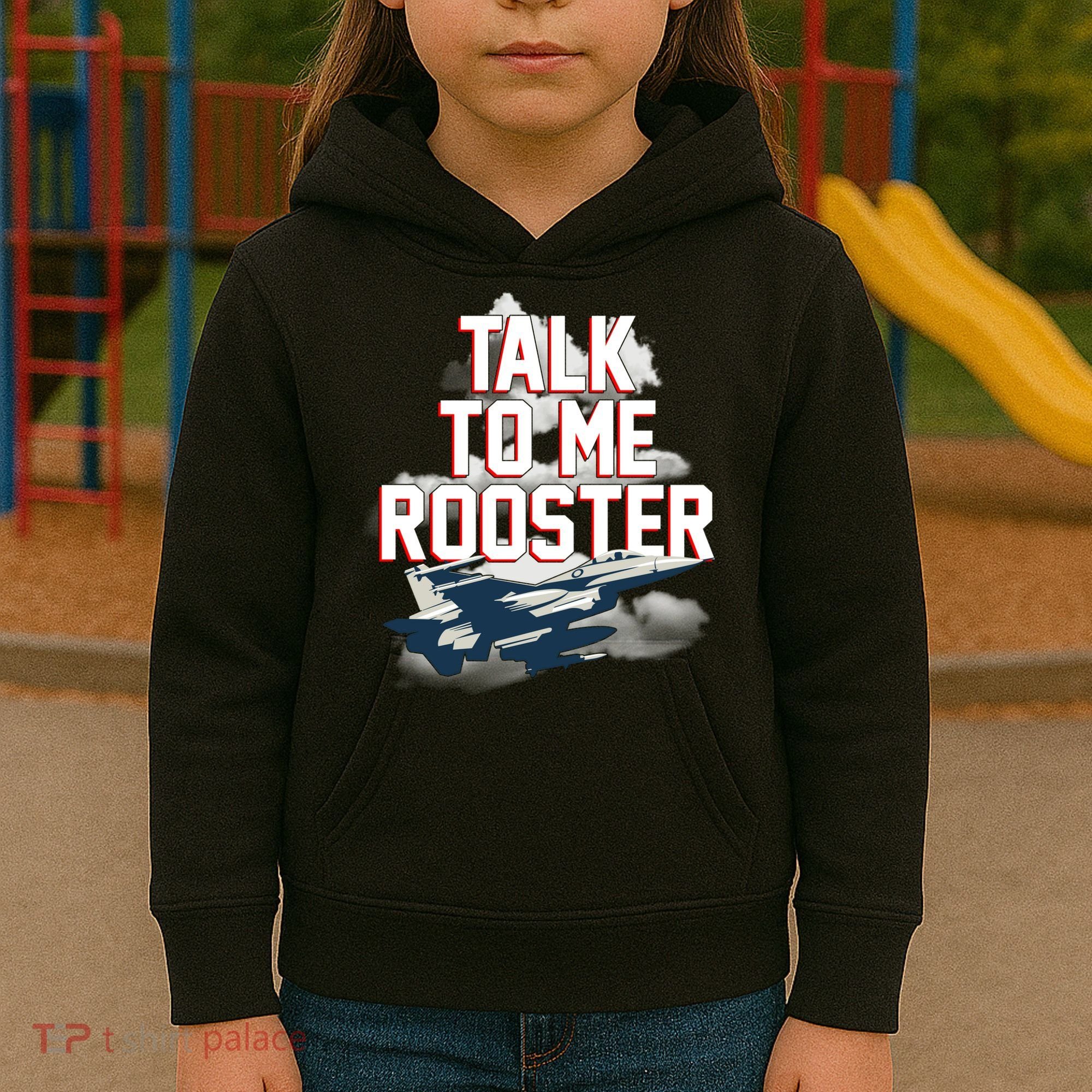 Funny Talk To Me Rooster Kids Hoodie