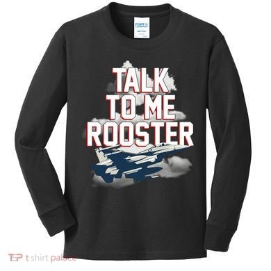 Funny Talk To Me Rooster Kids Long Sleeve Shirt