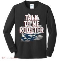 Funny Talk To Me Rooster Kids Long Sleeve Shirt thumb 0