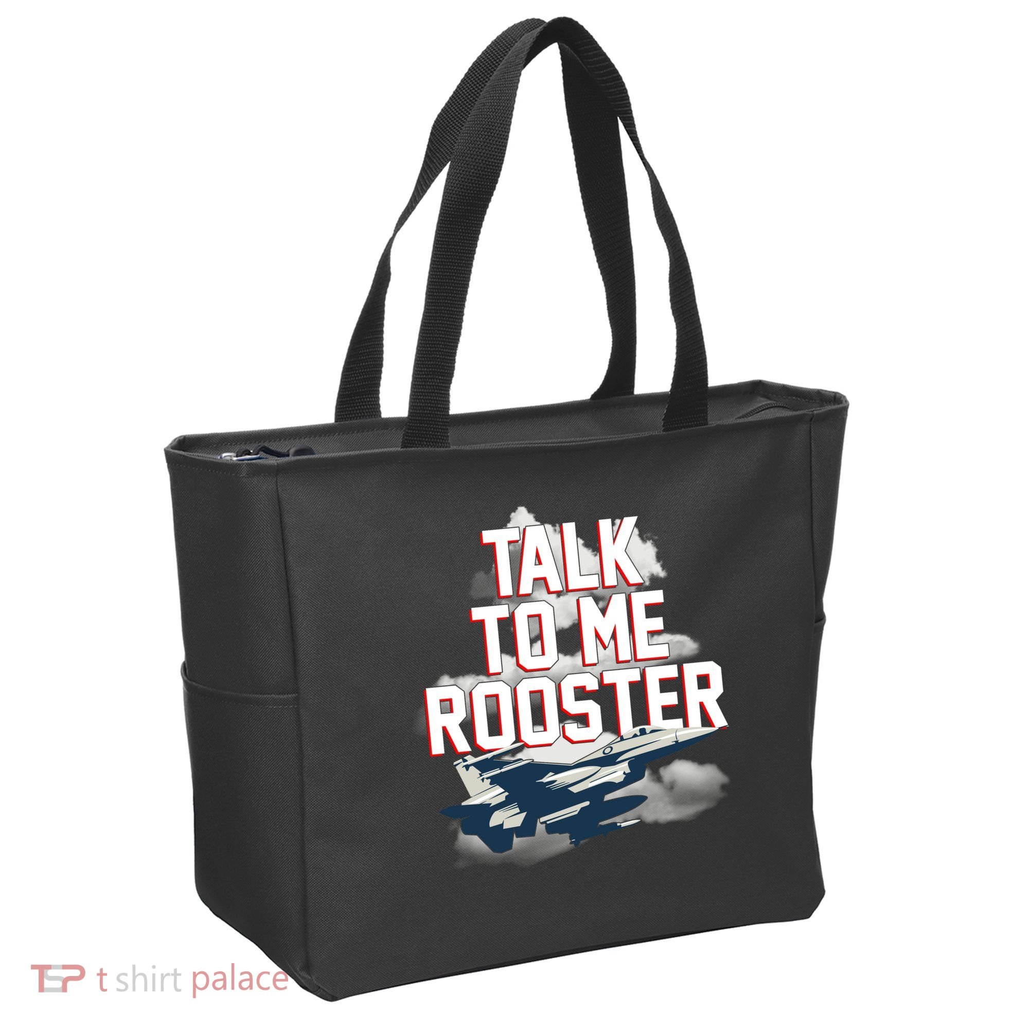 Funny Talk To Me Rooster Tote Bag