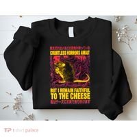 Faithful To The Cheese Japanese Horror Rat Sweatshirt thumb 2