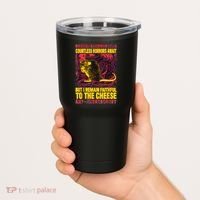 Faithful To The Cheese Japanese Horror Rat Tumbler thumb 2