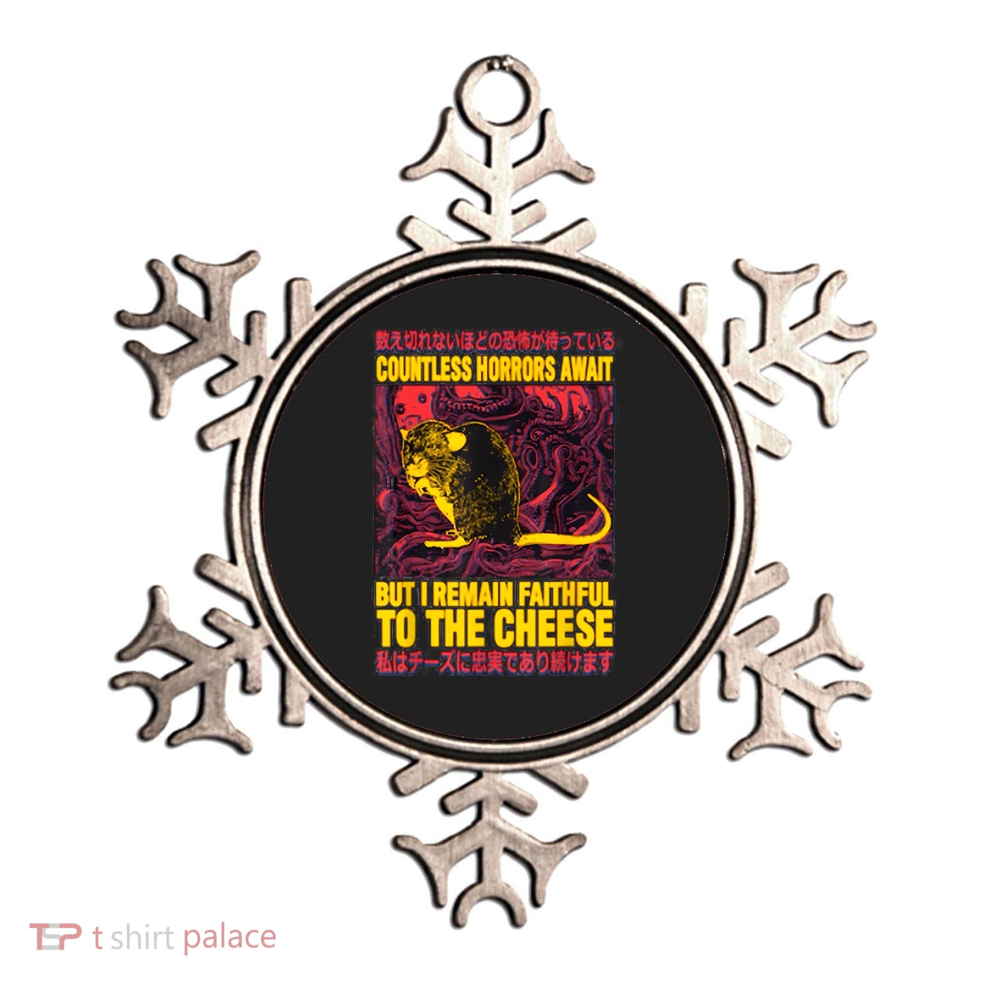 Faithful To The Cheese Japanese Horror Rat Ornament