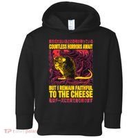 Faithful To The Cheese Japanese Horror Rat Toddler Hoodie thumb 0