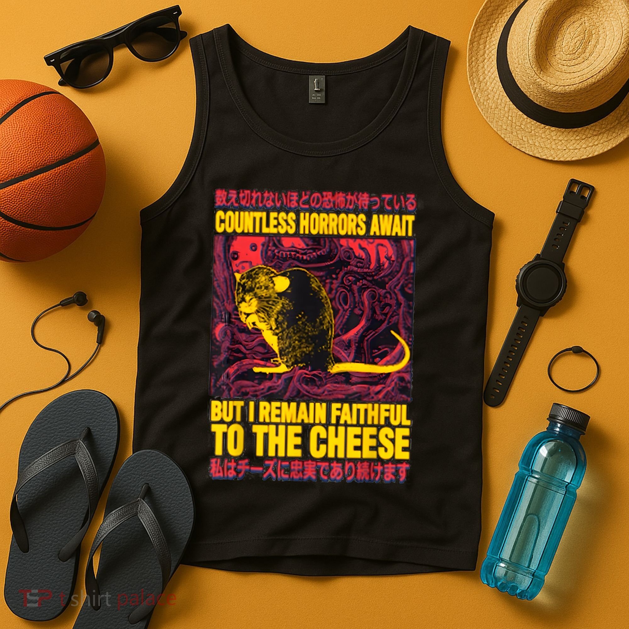 Faithful To The Cheese Japanese Horror Rat Tank Top