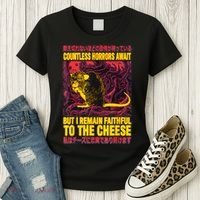 Faithful To The Cheese Japanese Horror Rat Women's T-Shirt thumb 3