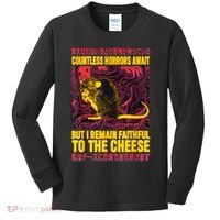 Faithful To The Cheese Japanese Horror Rat Kids Long Sleeve Shirt thumb 0