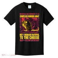 Faithful To The Cheese Japanese Horror Rat Kids T-Shirt thumb 0