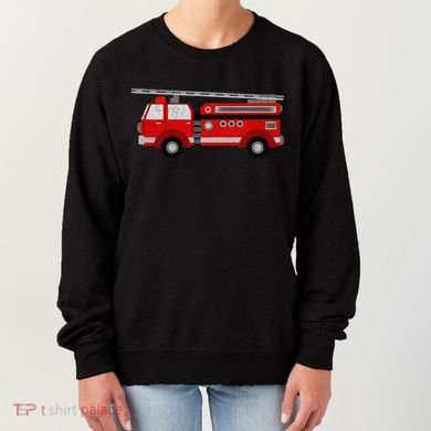 Fire Truck Trucker trailer Ladder Women's Sweatshirt