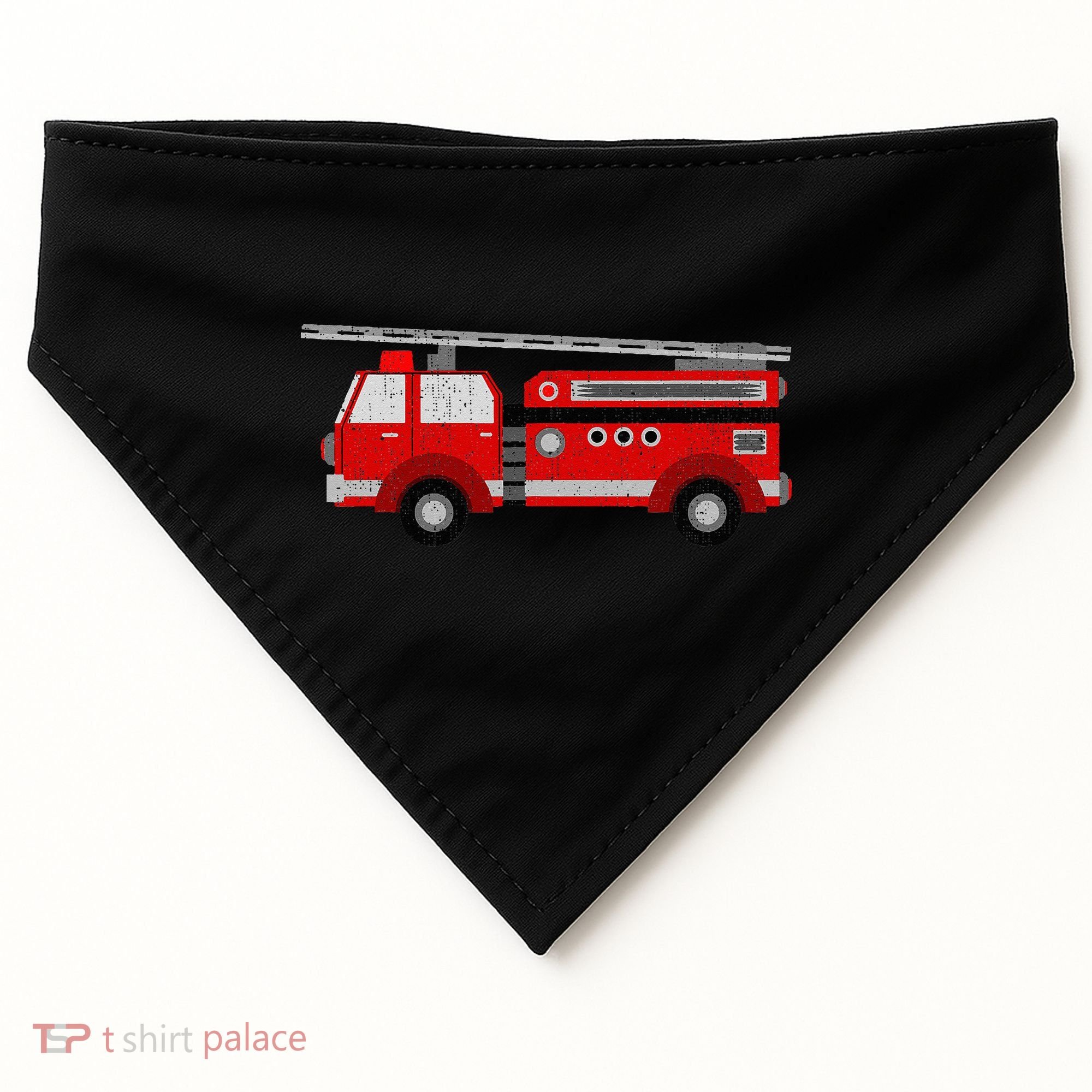 Fire Truck Trucker trailer Ladder USA-Made Doggie Bandana