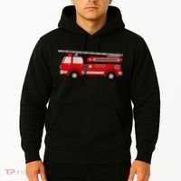 Fire Truck Trucker trailer Ladder Hoodie thumb 2