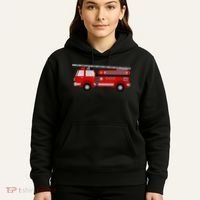 Fire Truck Trucker trailer Ladder Hoodie thumb 5