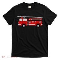 Fire Truck Trucker trailer Ladder T-Shirt thumb 0