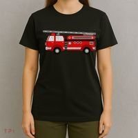 Fire Truck Trucker trailer Ladder T-Shirt thumb 4