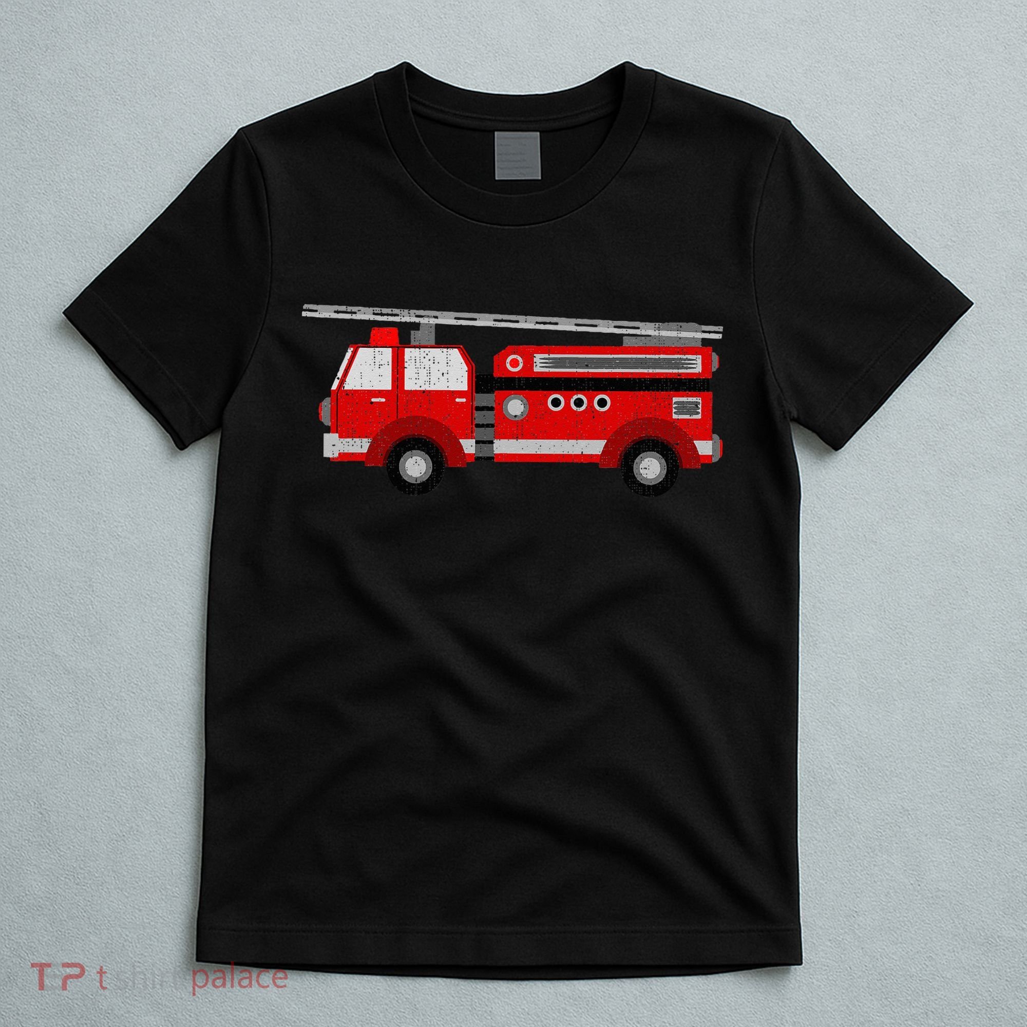 Fire Truck Trucker trailer Ladder T-Shirt
