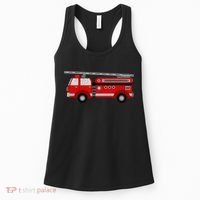 Fire Truck Trucker trailer Ladder Women's Tank Top thumb 0