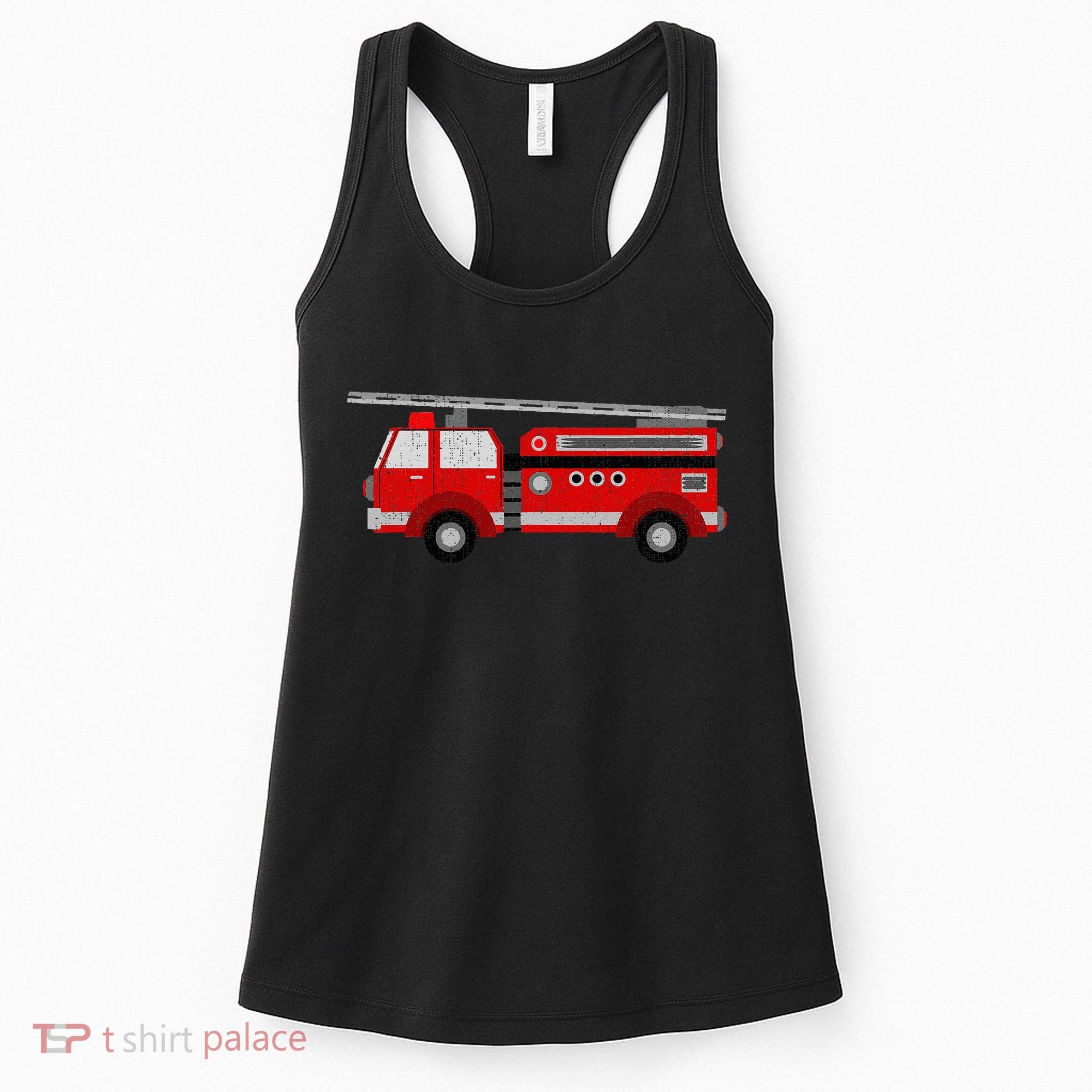Fire Truck Trucker trailer Ladder Women's Tank Top