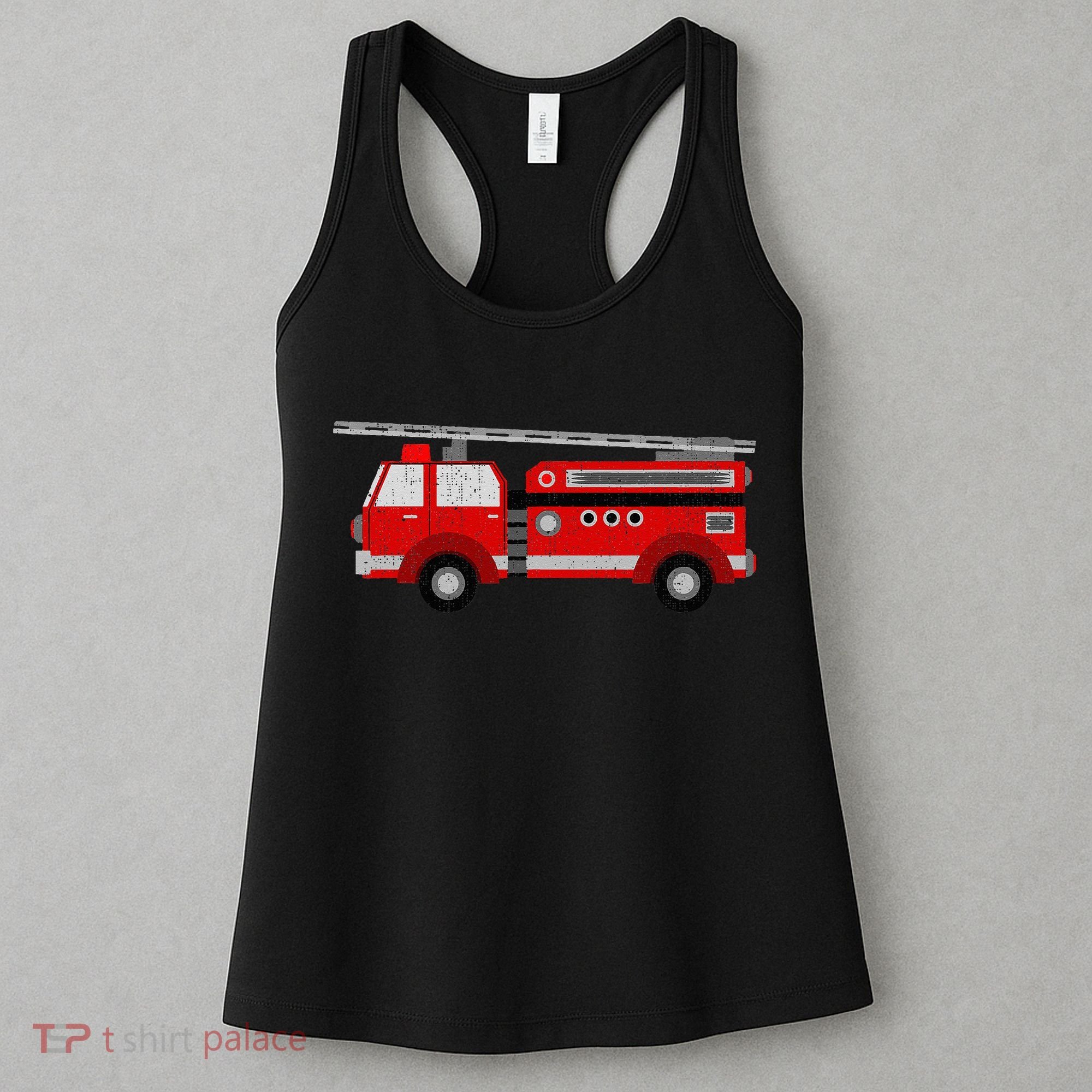 Fire Truck Trucker trailer Ladder Women's Tank Top