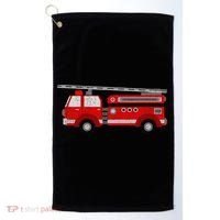 Fire Truck Trucker trailer Ladder Golf Towel thumb 0