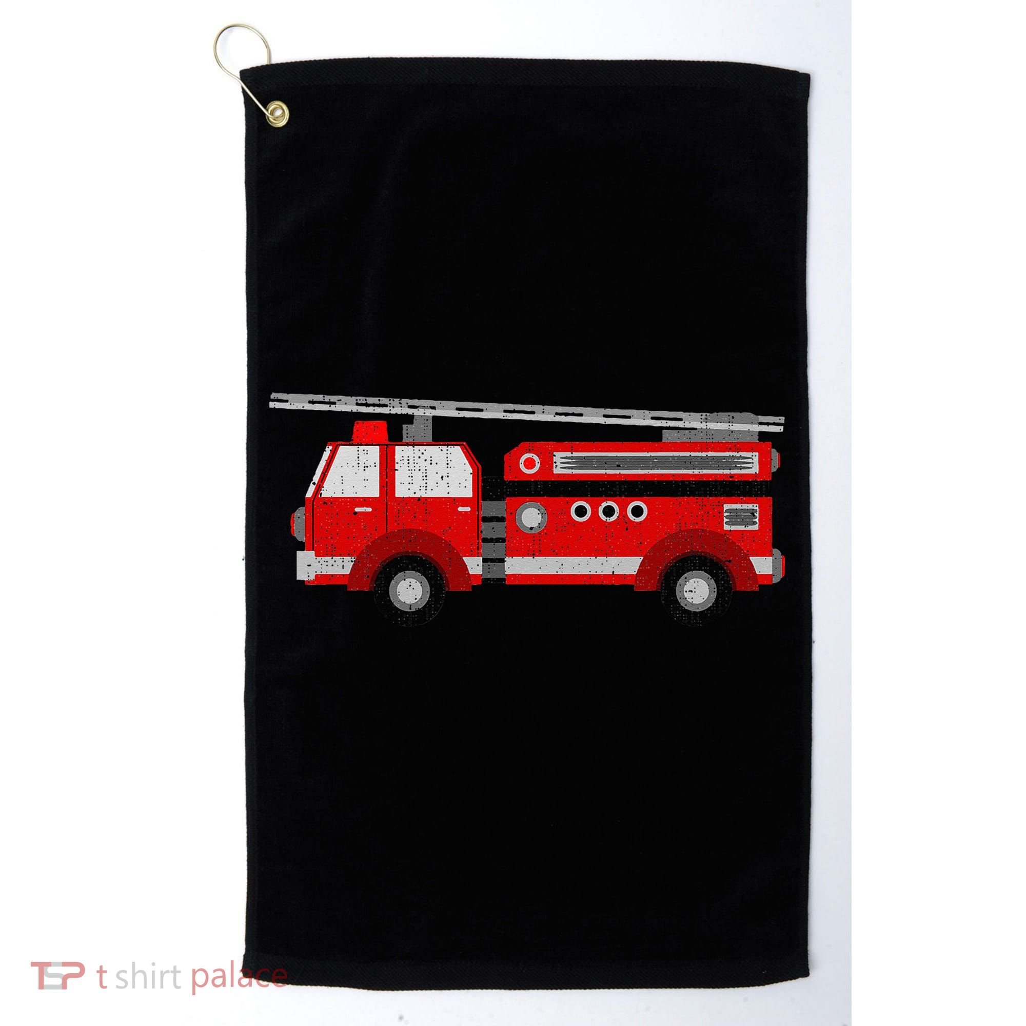 Fire Truck Trucker trailer Ladder Golf Towel