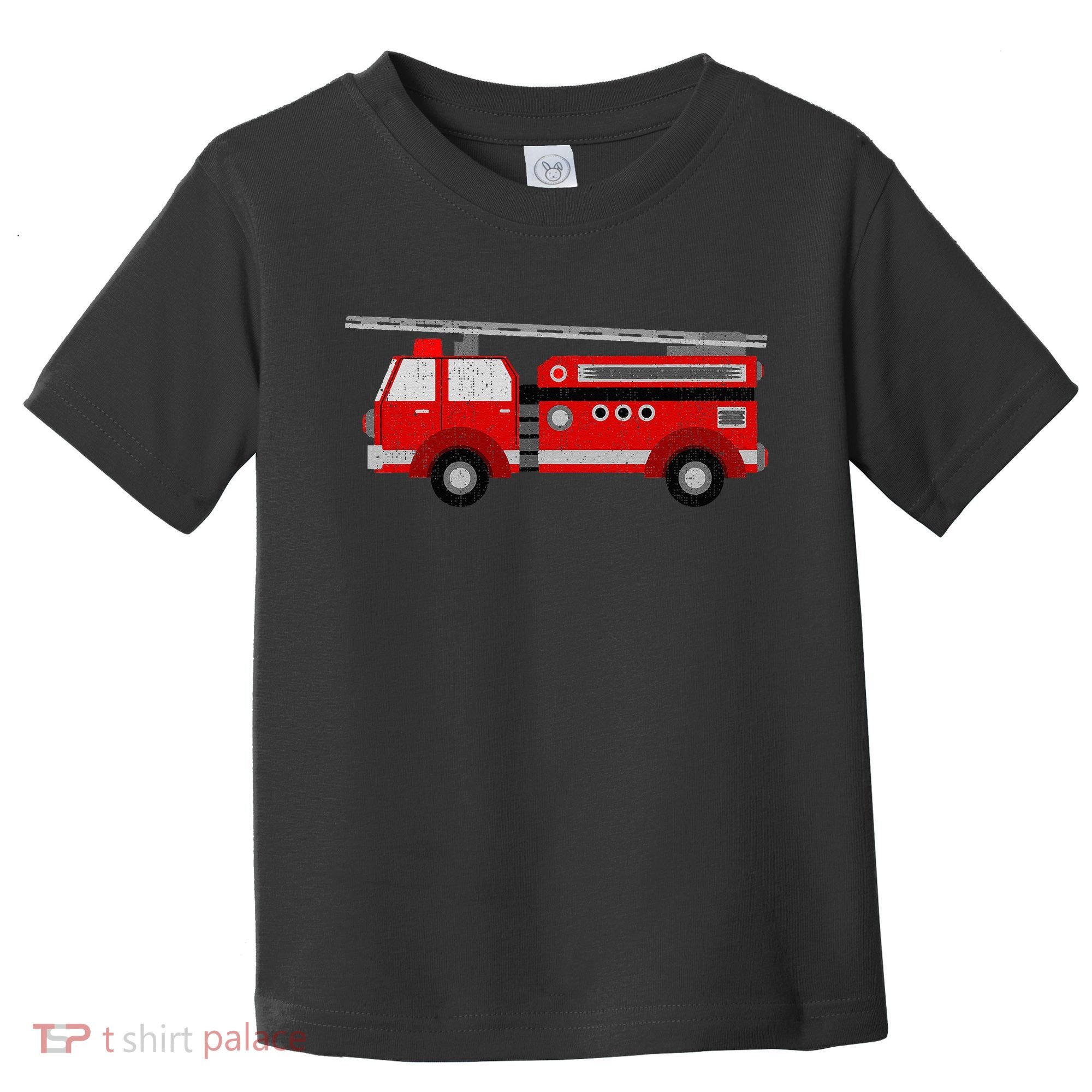 Fire Truck Trucker trailer Ladder Toddler T-Shirt