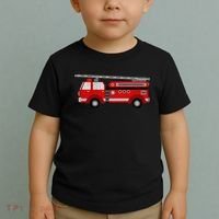 Fire Truck Trucker trailer Ladder Toddler T-Shirt thumb 2