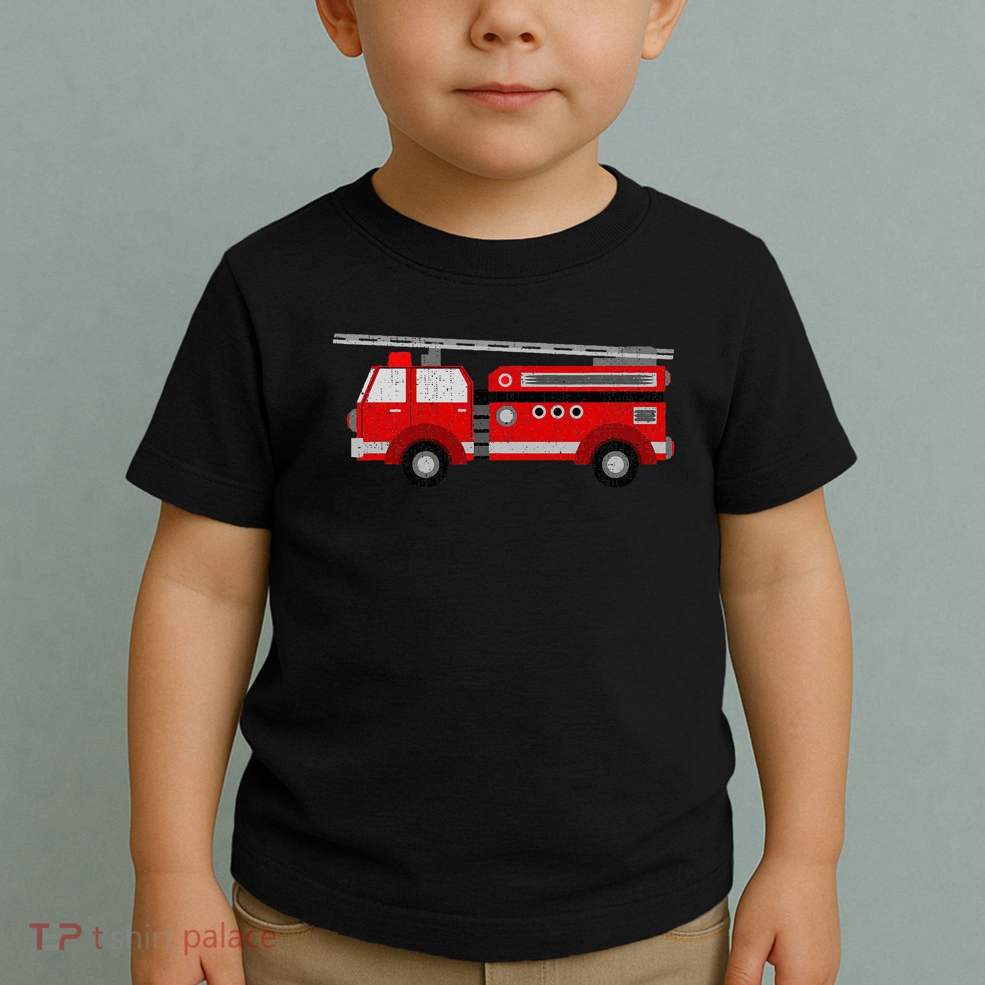Fire Truck Trucker trailer Ladder Toddler T-Shirt