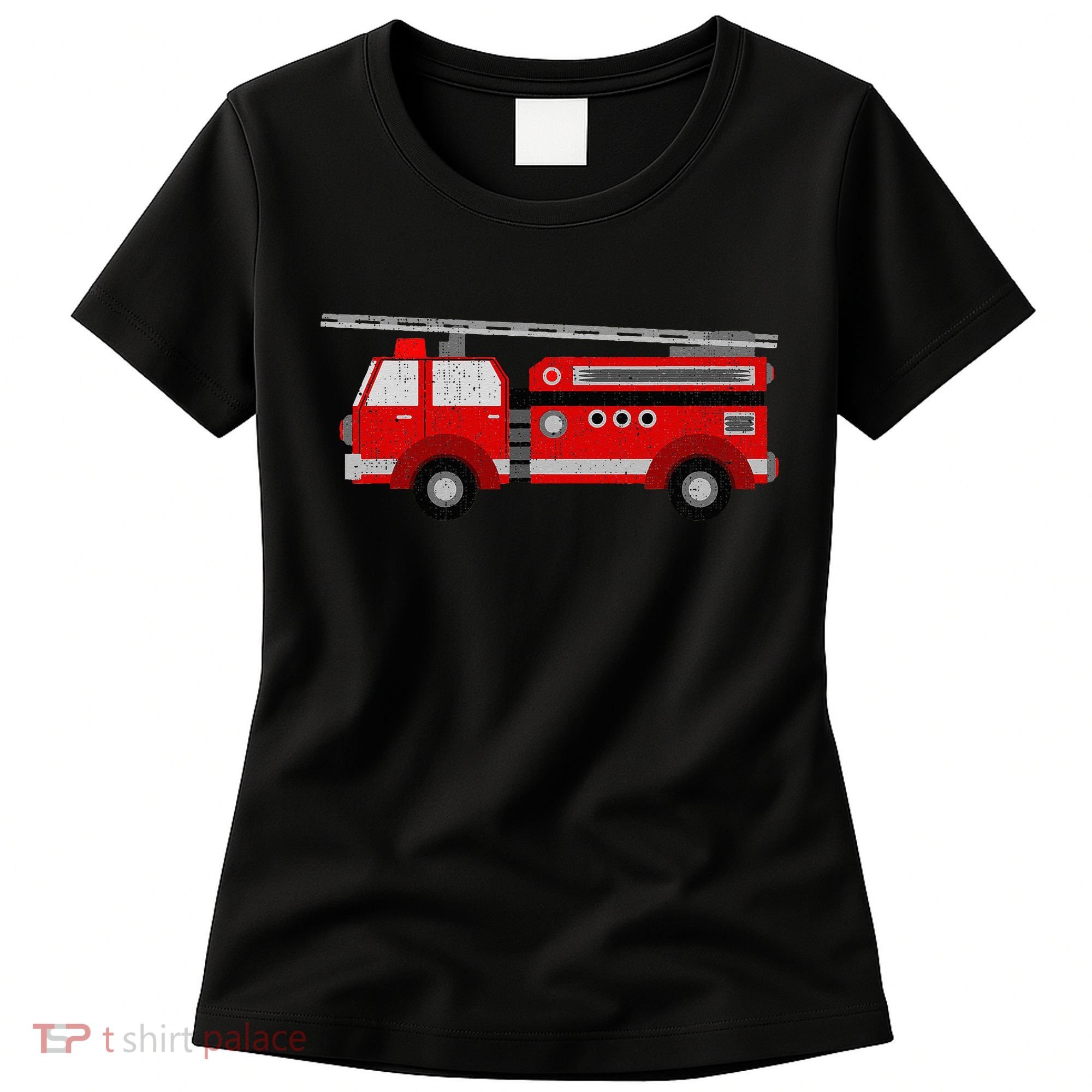 Fire Truck Trucker trailer Ladder Women's T-Shirt