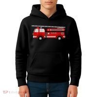 Fire Truck Trucker trailer Ladder Kids Hoodie thumb 4
