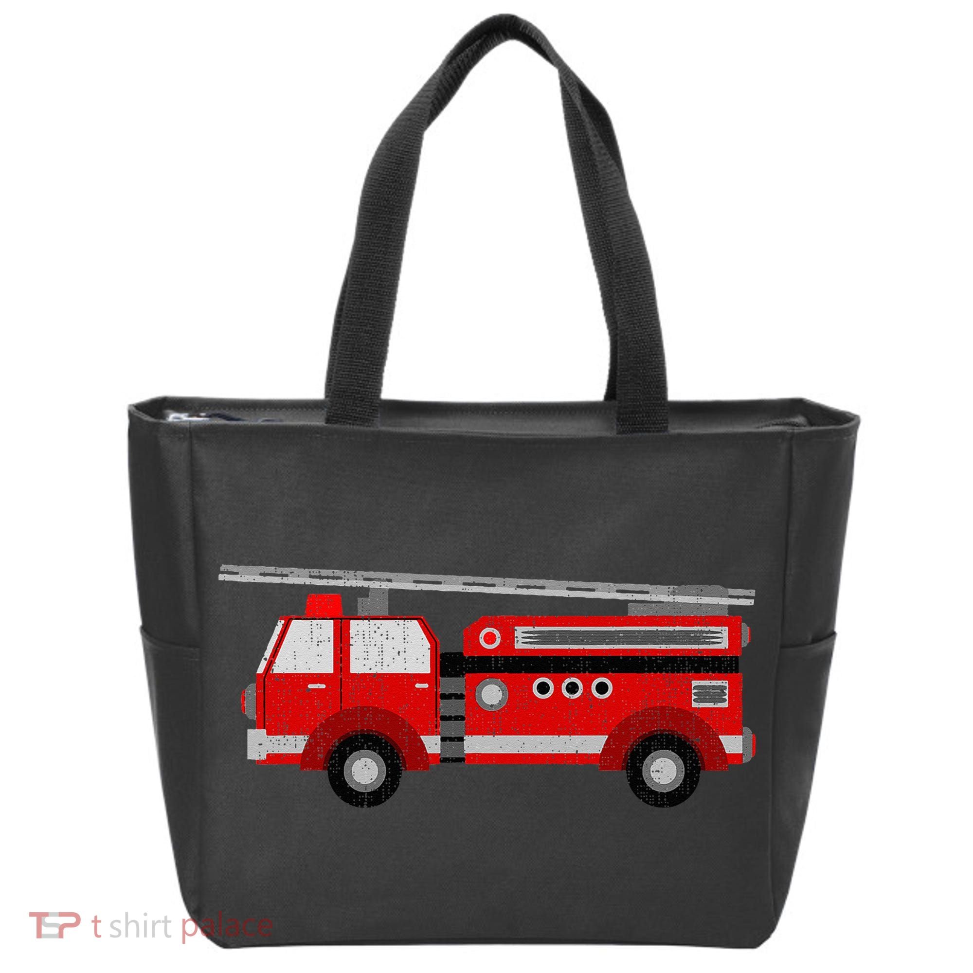 Fire Truck Trucker trailer Ladder Tote Bag