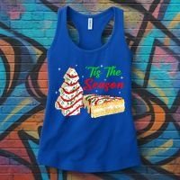 Funny Tis The Season Christmas Tree Cakes Debbie Xmas Gifts Women's Tank Top thumb 3