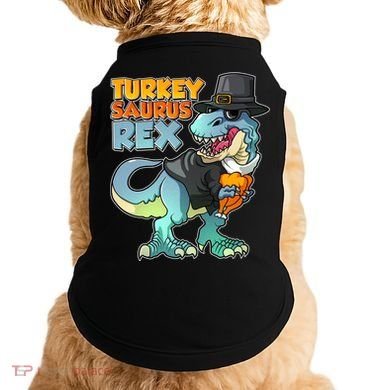 Funny Thanksgiving Turkey Saurus Rex Doggie Tank