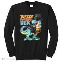 Funny Thanksgiving Turkey Saurus Rex Sweatshirt thumb 0