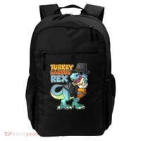 Funny Thanksgiving Turkey Saurus Rex Backpack thumb 0