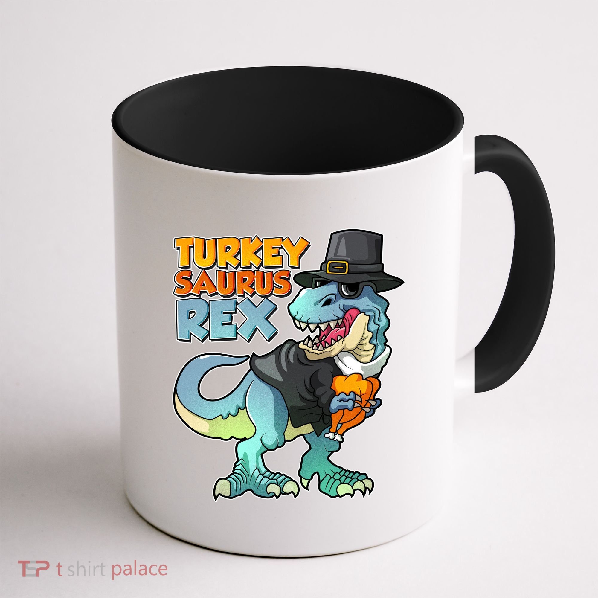 Funny Thanksgiving Turkey Saurus Rex Coffee Mug