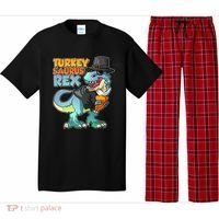 Funny Thanksgiving Turkey Saurus Rex Pajama Set thumb 0