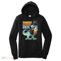 Funny Thanksgiving Turkey Saurus Rex Women's Hoodie thumb 0