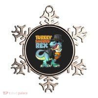 Funny Thanksgiving Turkey Saurus Rex Ornament thumb 0