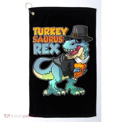Funny Thanksgiving Turkey Saurus Rex Golf Towel