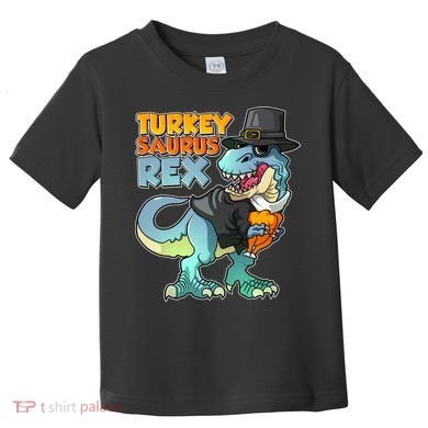 Funny Thanksgiving Turkey Saurus Rex Toddler T-Shirt