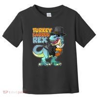 Funny Thanksgiving Turkey Saurus Rex Toddler T-Shirt thumb 0