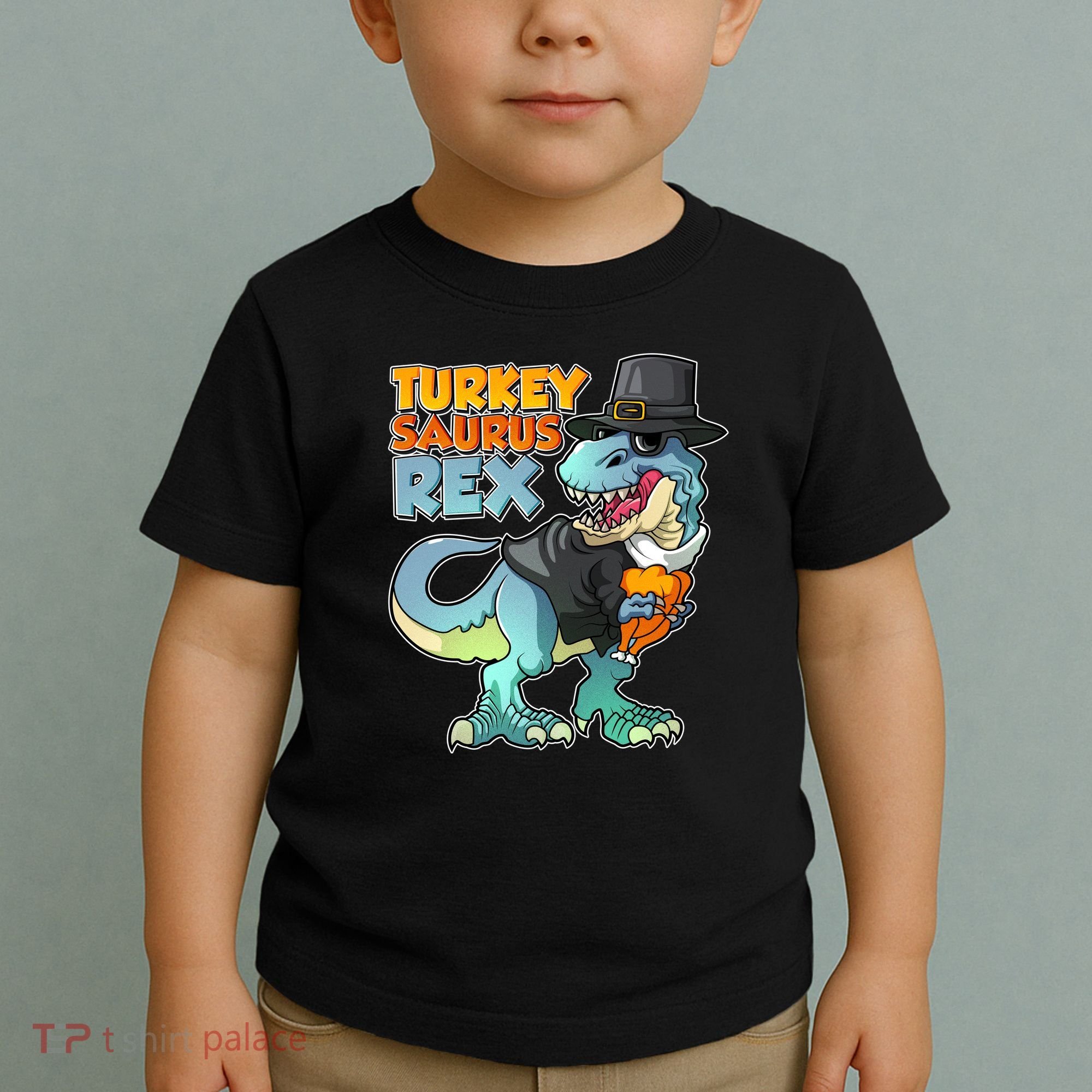 Funny Thanksgiving Turkey Saurus Rex Toddler T-Shirt