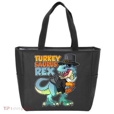 Funny Thanksgiving Turkey Saurus Rex Tote Bag