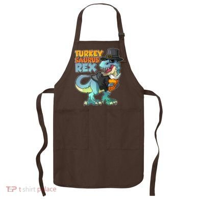 Funny Thanksgiving Turkey Saurus Rex Apron