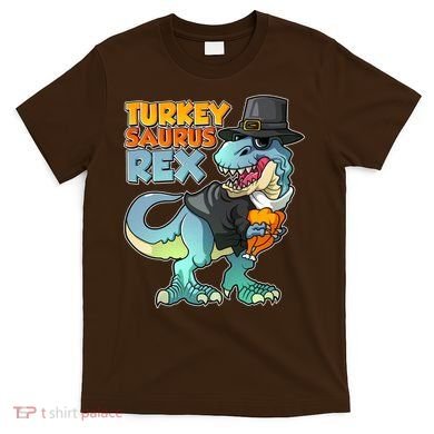 Funny Thanksgiving Turkey Saurus Rex T-Shirt