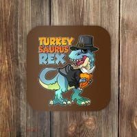 Funny Thanksgiving Turkey Saurus Rex Coaster thumb 0