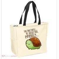 Funny This Tiny Turtle... He Judges You, Immensely. Tote Bag thumb 2